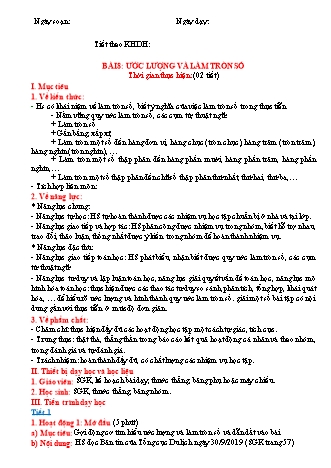 Giáo án Toán Lớp 6 (Sách Cánh diều) - Đại số - Chương 5, Bài 8: Ước lượng và làm tròn số