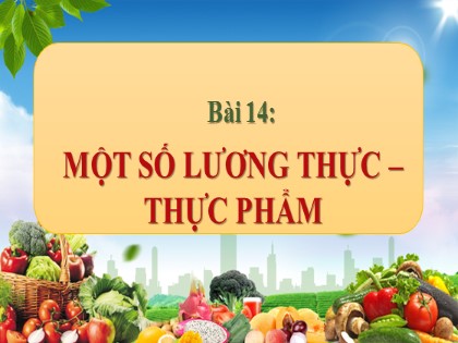 Giáo án Khoa học tự nhiên Lớp 6 - Bài 14: Một số lương thực - Thực phẩm - Sách Chân trời sáng tạo