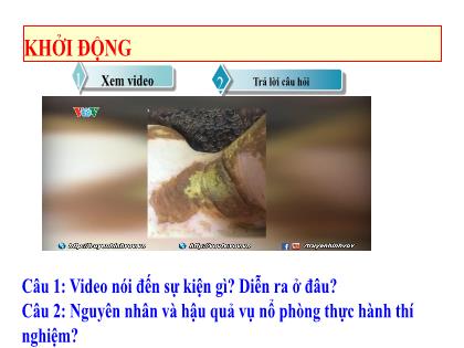 Bài giảng Khoa học tự nhiên 6 (Kết nối tri thức) - Bài 2: An toàn trong phòng thực hành (tiết 3)