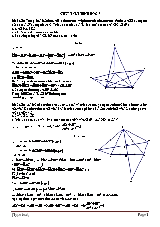 Chuyên đề bồi dưỡng học sinh giỏi môn Toán Lớp 6 - Chuyên đề 14: Hình học (Có đáp án)