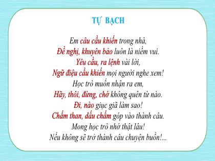 Bài giảng Ngữ văn 6 (Kết nối tri thức) - Tiết 87: Câu cầu khiến - Trường THCS Đằng Lâm