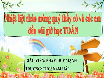 Bài giảng Toán 6 (Cánh diều) - Tiết 1 - Bài 1: Thu thập, tổ chức, phân tích và xử lí dữ liệu - Phạm Duy Mạnh