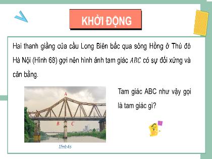 Bài giảng Toán 7 (Cánh diều) - Chương 7 - Bài 7: Tam giác cân - Trường THCS Đông Hải