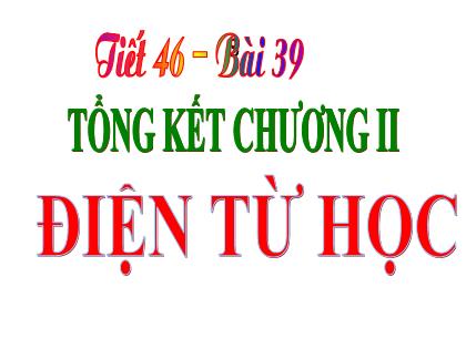 Bài giảng Vật lí 9 - Bài 39: Tổng kết chương 2 Điện từ học - Trường THCS Đông Hải