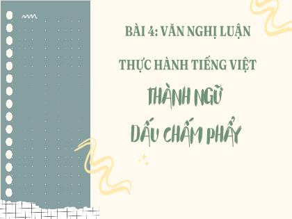 Kế hoạch bài dạy Ngữ văn 6 (Kết nối tri thức) - Bài 4: Thực hành dấu chấm phẩy - Trường THCS Nguyễn Chuyên Mỹ