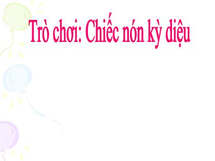 Mẫu Slide PowerPoint Trò chơi chiếc nón kì diệu