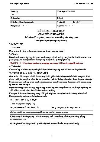 Giáo án GDTC lớp 6 - Tuần 20 - Năm học 2026-2027 (Tích hợp năng lực số và AI)