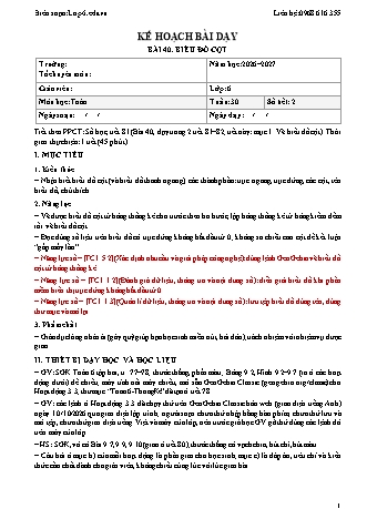 Giáo án Toán lớp 6 sách KNTT - Tuần 30 - Năm học 2026-2027 (Tích hợp năng lực số và AI)