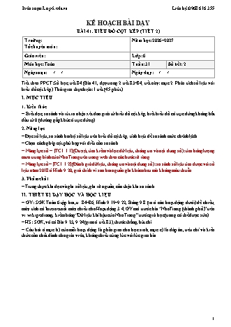 Giáo án Toán lớp 6 sách KNTT - Tuần 31 - Năm học 2026-2027 (Tích hợp năng lực số và AI)