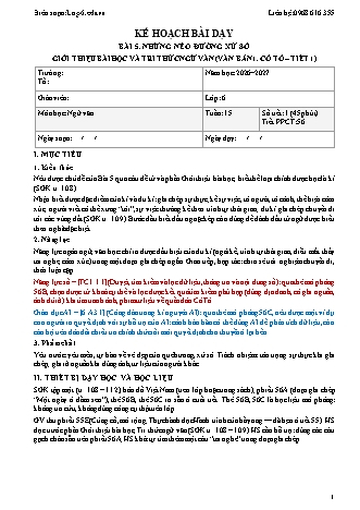 Giáo án Ngữ văn lớp 6 sách KNTT - Tuần 15 - Năm học 2026-2027 (Tích hợp năng lực số và AI)