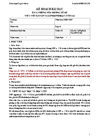 Giáo án Ngữ văn lớp 6 sách KNTT - Tuần 18 - Năm học 2026-2027 (Tích hợp năng lực số và AI)
